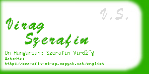 virag szerafin business card